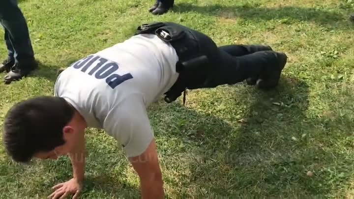 Sometimes police cadets just want to choke the chicken
