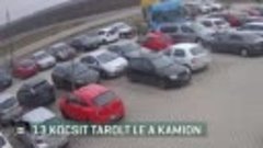 Videón- rosszul lett a sofőr Mosonszolnokon, négy sorban tör...