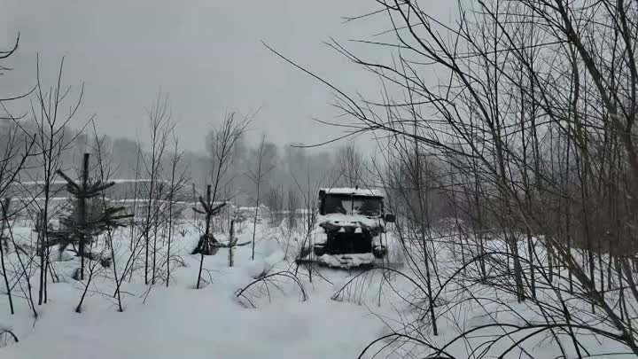 Газ-69 по снегу.