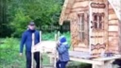 Папа сделал домик для детей своими руками