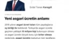 Erdal Tanas Karagöl - Yeni asgari ücretin anlamı - 27.12.201...