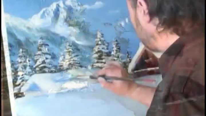 Живопись.Как рисовать снег. Уроки рисования. oil painting