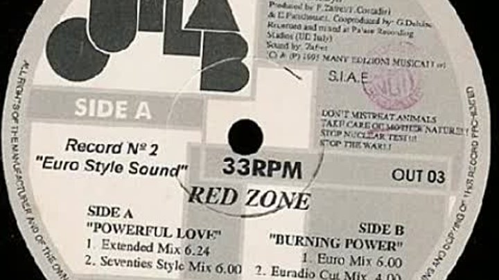 Red Zone – Burning Power (1995) (Euro Mix)