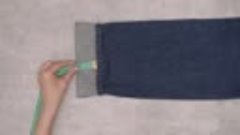 How to hem jeans in 5 minutes while keeping the original hem...