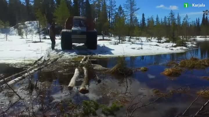 Рыбалка на вездеходе в Карелии. Озеро Малая Варпа