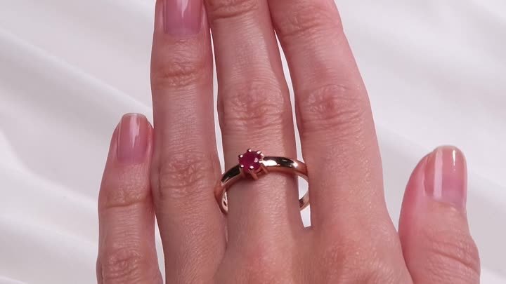 Серебряное кольцо с рубином (Арт. 1064904). Ювелирочка