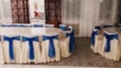 Синие оформление гостевых столов