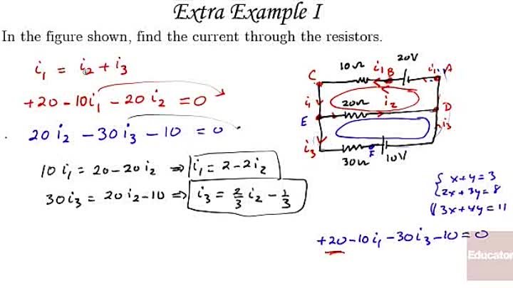 Additional Examples 01 (Find Current) Kirchhoff's Rules, AP Physics B - Educator.com - CAM