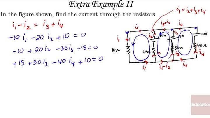 Additional Examples 02 (Find Current) Kirchhoff's Rules, AP Physics B - Educator.com - CAM