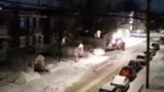 Процесс уборки снега в Монреале