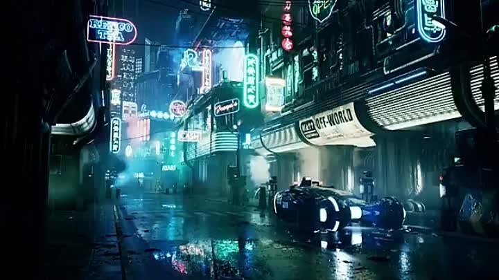 Blade Runner Blues for 1 Hour with Rain