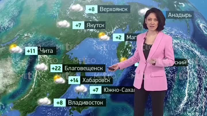 Прогноз погоды от  Ирины Поляковой (эфир от 21.04)