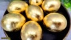 Как покрасить яйца в золото