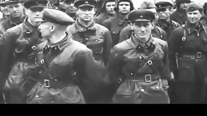 1939.წითელი არმიის და ნაცისტური გერმანიის პარადი ბრესტში.ევროპის დან ...