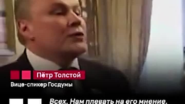 Вице -спикер Госдумы Петр Толстой в интервью французскому телеканалу ...
