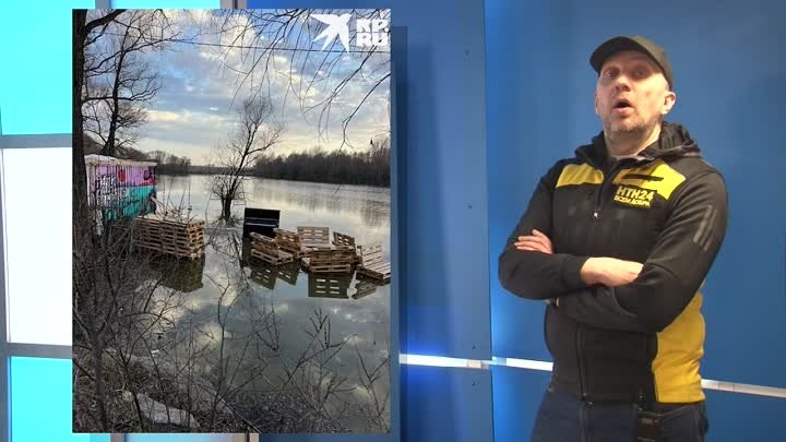 В Новосибирске разлилась река Обь и затопила дачи и набережную
