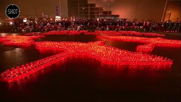 Акция в честь памяти жертв теракта в «Крокусе»