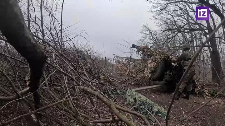 Российские артиллеристы уничтожили  замаскированные позиции ВСУ