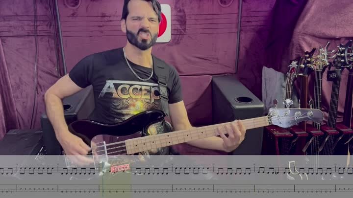 ACCEPT – Diving Into Sin – Bass Play-Along Video by Martin Motnik