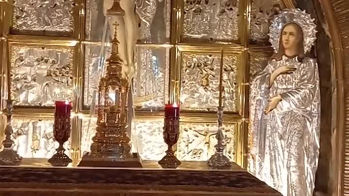 Голгофа в храме Гроба Господня. #голгофа #святаяземля #иисусхристос