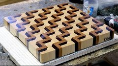 Making a 3D end grain cutting board #3