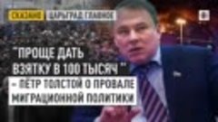 💊 ПЁТР ТОЛСТОЙ О ПРОВАЛЕ МИГРАЦИОННОЙ ПОЛИТИКИ