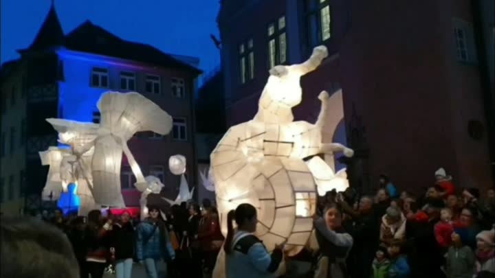 Lichterfest in Ravensburg. Baden-Württemberg. 