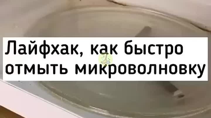 Очищаем микроволновку 👍