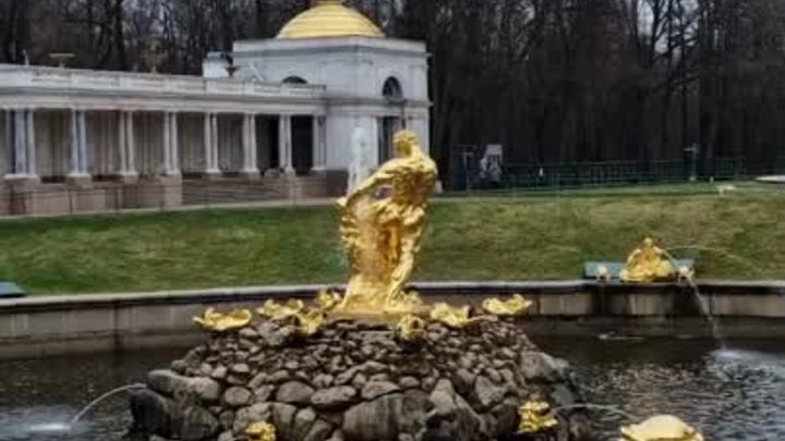 Первые технические пуски фонтанов в Петергофе