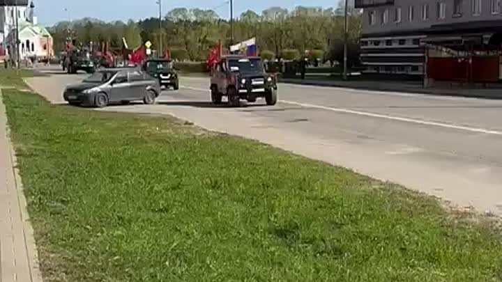 Автопробег в честь Дня Победы стартовал в Сланцах