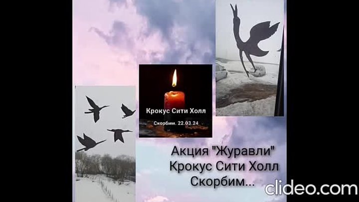 #АкцияЖуравли#КрокусСитихолл#22марта#2024#Скорбимвсейстраной