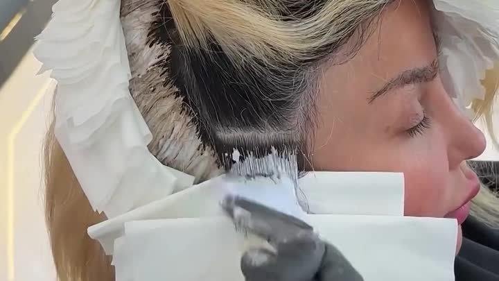 Extreme hair color transformation
