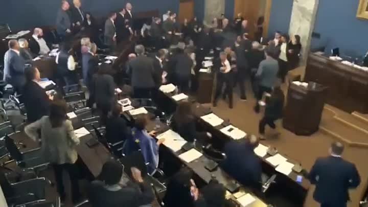 ✔️Между депутатами парламента Грузии вспыхнула драка во время обсужд ...