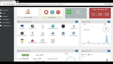 Painel Servidor VPS no Brasil DataVirtua