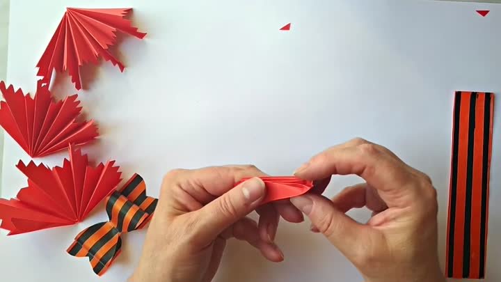 4 класс как сделать 3D открытку на 9 мая гвоздика DIY