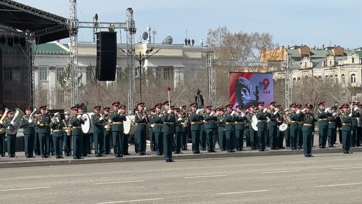 Генеральная репетиция парада Победы в Чите