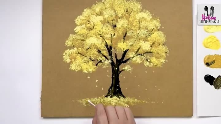 Картина акрилом Осеннее дерево
