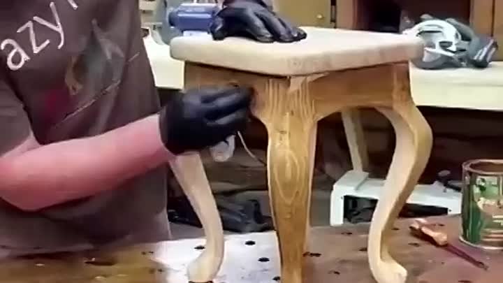Изготовление табурета с ножками кабрио при помощи копира