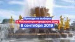 8 сентября 2019г. состоятся выборы в Московскую городскую Ду...