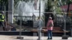 В сквере ВОВ в тестовом режиме запустили фонтан