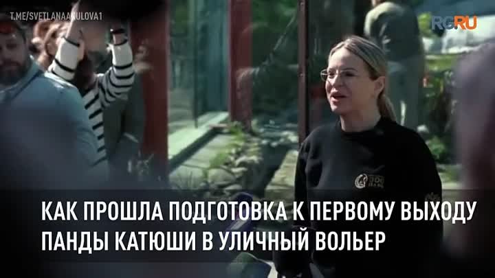 Как прошла подготовка к первому выходу панды Катюши в уличный вольер