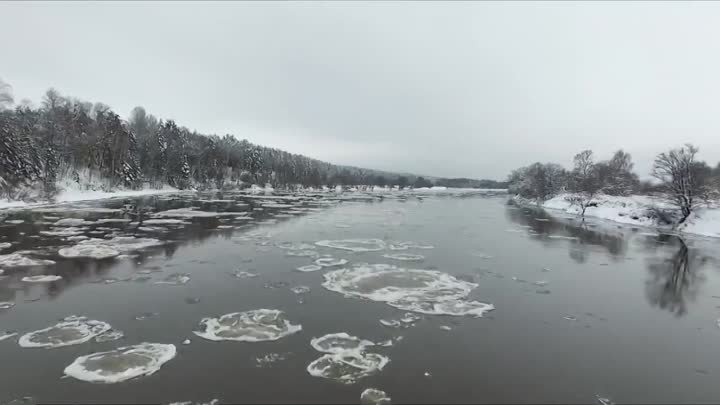 Аэросъёмка. Река Клязьма.. Село Любец. Ковров.