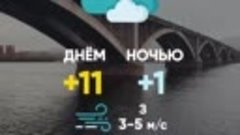 Прогноз погоды на завтра 🌥️