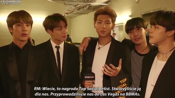 [POLSKIE NAPISY] 170522 BTS Backstage Interview at the BBMAs- Winning Top Social Artist