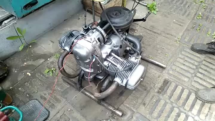 Работа двигателя мотоцикл Урал после капитального ремонта 