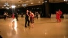 Jive Танец на конкурсе в Торонто, дочь Ксения в темно красно...