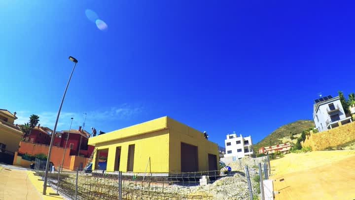 Монтаж первого каркасного эко-дома в Balcon De Finestrat побережье К ...