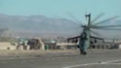 Боевой вертолет Ми-24 в действии