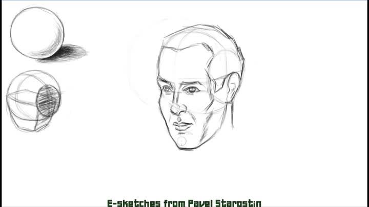 Как рисовать голову человека