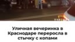 Уличная вечеринка в Краснодаре переросла в стычку с копами